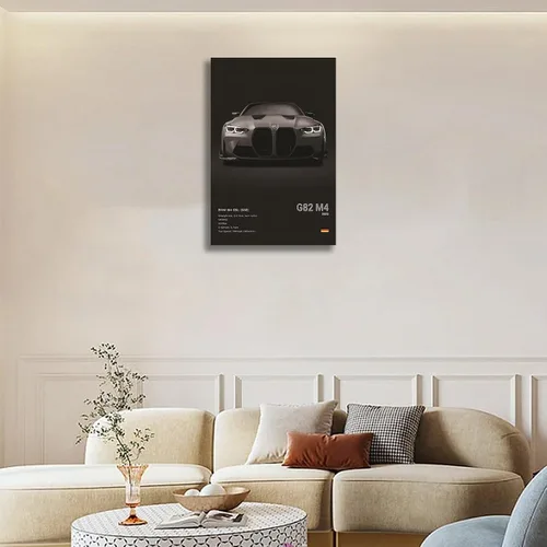 Miniatura 4 de Supercar M4 CSL - Póster de carreras para pared, lienzo, regalo de cumpleaños, impresiones para decoración de la casa, enmarcada o sin marco