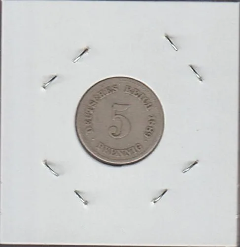 Miniatura 2 de 1889 Germany Shield Nickel Choice About Uncirculated Details