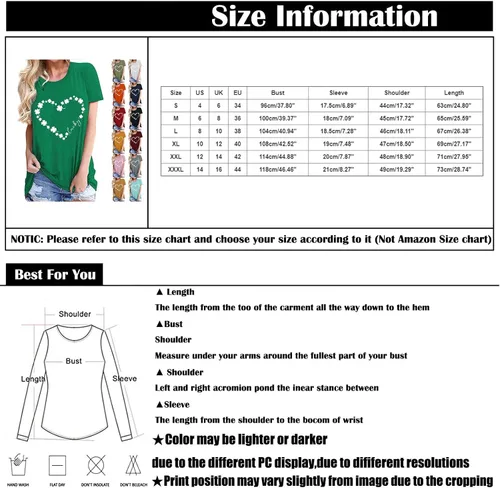 Miniatura 4 de St. Patricks Day Shirt for Womens Shamrock Patterned T-Shirt Irish Printed Shirts Short Sleeve Graphic Tees Tops