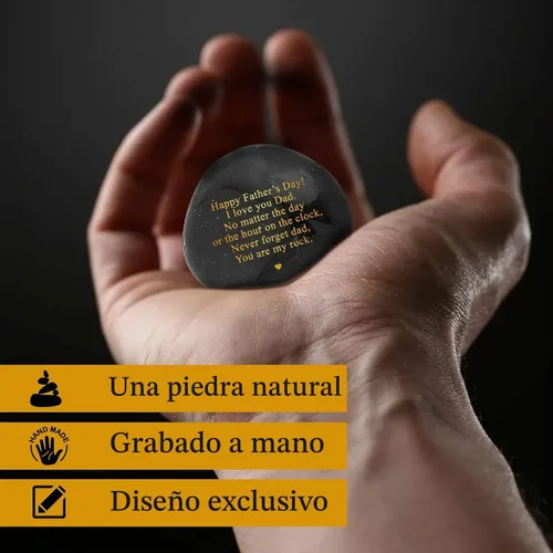 Miniatura 2 de Regalos Únicos para el Día del Padre para Hombres - Piedras Decorativas Gravadas de Regalo para el Día del Padre para Papá de Hijo - Conmovedor Eres