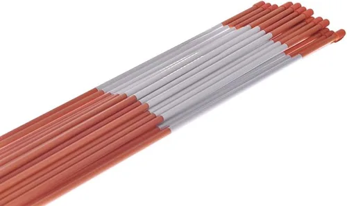 Miniatura 5 de WFLNHB Juego de 25 marcadores de nieve naranja para entrada de vehículos de 5/16 pulgadas de diámetro x 48 pulgadas, estacas de arado de fibra
