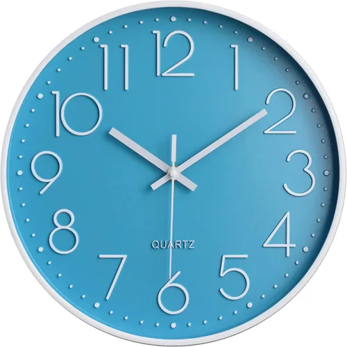 Miniatura 7 de Relojes de pared de cocina Preciser estilo vintage, reloj de pared sin tictac, funciona con pilas, cuarzo analógico, movimiento silencioso, reloj