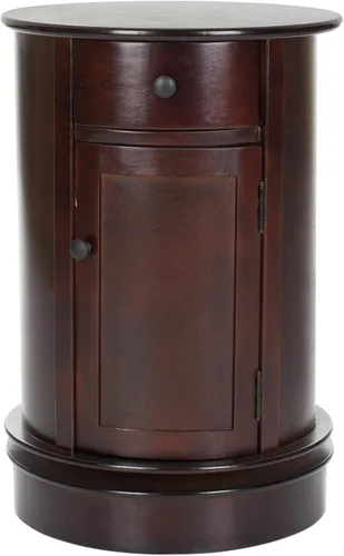 Miniatura 10 de SAFAVIEH Muebles Tabitha - Mesa decorativa de 1 cajón - Negro envejecido - Madera maciza - Diseño de almacenamiento de granja - Ideal para sala