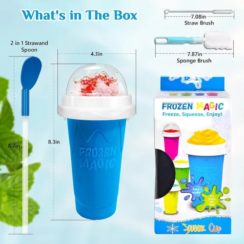 Miniatura 2 de Taza de granizado Slushie Maker Cup, Taza de granizado mágica congelada - ¡Crea deliciosos granizados en cualquier lugar con esta divertida y genial