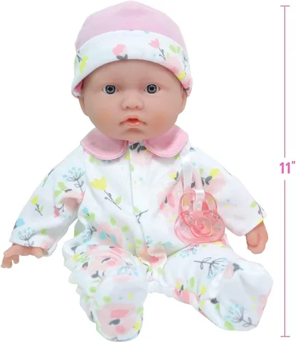 Miniatura 4 de JC Toys - Juego de regalo de estuche de viaje La Baby Muñeca de bebé caucásica de cuerpo suave pequeño de 11 pulgadas Lavable Lindo atuendo