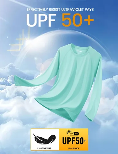 Miniatura 104 de MAGCOMSEN Camisas de manga larga para hombre, protección solar UPF 50+, camisetas atléticas para senderismo, correr, entrenamiento, protección