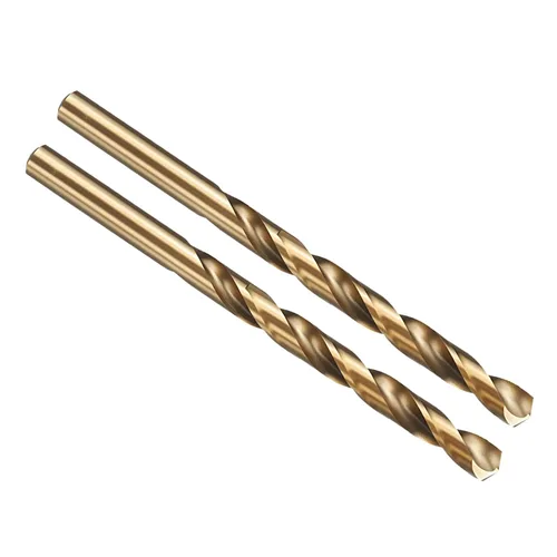 Miniatura 79 de PATIKIL Broca Jobber de 0.039 in, vástago recto M35 cobalto 5% acero de alta velocidad 135° acabado dorado para metal duro de acero inoxidable - 2
