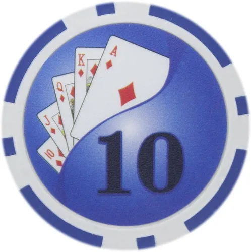 Miniatura 8 de Brybelly Yin Yang Poker Chip - Compuesto de arcilla pesada de 0.49 oz, paquete de 50 $10000 naranja