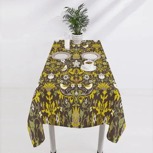 Miniatura 32 de Mantel Floral Retro de Pájaros, Diseño Original Bohemio William Morris Estampado Cubierta de Mesa para Hogar Picnic Fiesta Comedor Cocina William