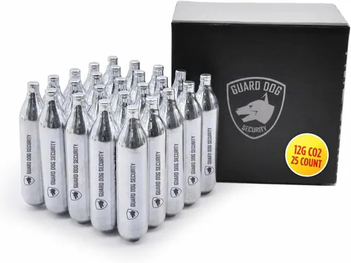 Guard Dog Security Cartuchos de CO2 de 8 g / 12 g, sin rosca, cartuchos de CO2 para pistola BB, pistola BB de CO2, pistola de aire comprimido CO2, y