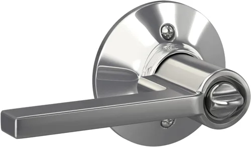 Miniatura 3 de SCHLAGE F51A LAT 625 Latitude Palanca Cerradura de Entrada con Llave, Cromo Brillante Cromado brillante
