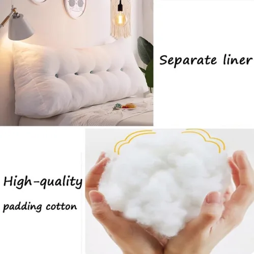 Miniatura 4 de EORNOW Almohada de cuña para cabecero, almohada de lectura de cuña para cama/sofá, cojín triangular para respaldo grande con funda extraíble