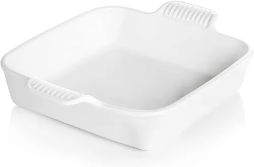 Miniatura 11 de Sweejar Plato de Cerámica para Hornear, Bandeja Rectangular Pequeña para Hornear con Asas Dobles, 20 Oz para Cocinar, Brownie, Cocina, 6.5 x 4.9 x