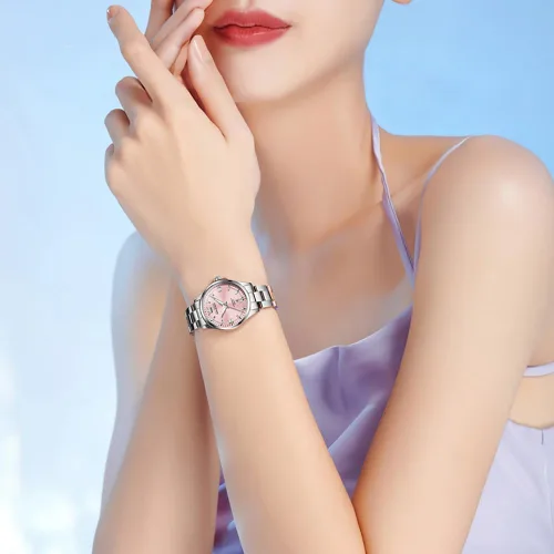 Miniatura 3 de OLEVS Relojes de acero inoxidable para mujer, reloj plateado de lujo para mujer con fecha, resistente al agua, analógico de cuarzo, delicado reloj