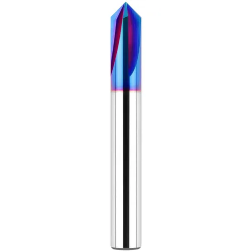 Miniatura 16 de EANOSIC Broca de enrutador de ranura en V de 15 grados, vástago de 1/4 pulgadas, broca de carburo sólido con revestimiento azul nano para grabado