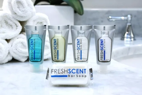 Miniatura 3 de Freshscent Hotel Collection - Juego de 250 piezas de artículos de tocador a granel de tamaño de viaje, kit de 50 tubos de 1 oz cada uno, champú