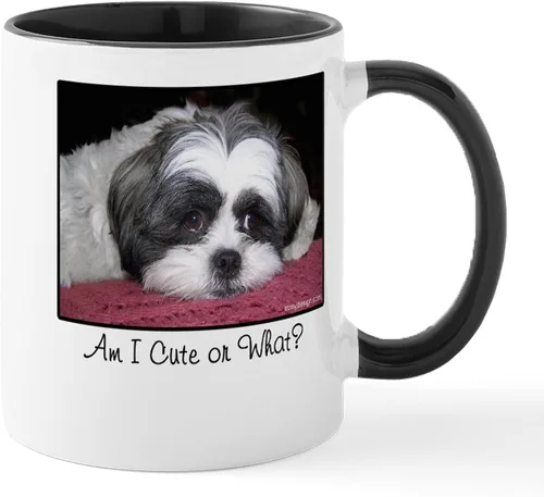 Miniatura 46 de CafePress Cute Shih Tzu Dog Mugs - Taza de café de cerámica de 11 oz (11.0 fl oz)