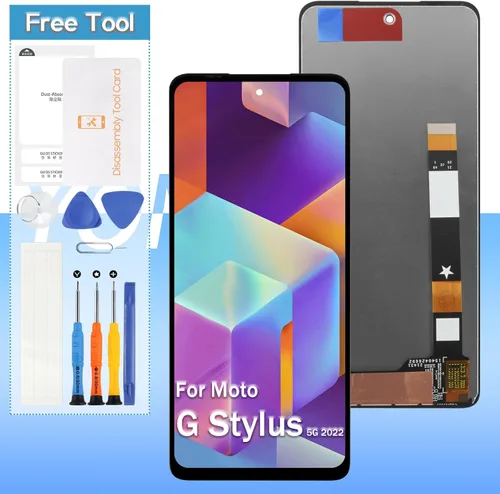 Reemplazo de pantalla para Motorola Moto G Stylus 5G 2022 XT2215-1 XT2215-4 Pantalla LCD con digitalizador montaje completo | Negro | Herramientas