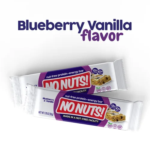 Miniatura 2 de ¡No Nuts! Barras de proteínas veganas 100% sin nueces, sin lácteos, arándanos y vainilla, orgánicas, kosher, sin huevos, sin OGM y sin lácteos