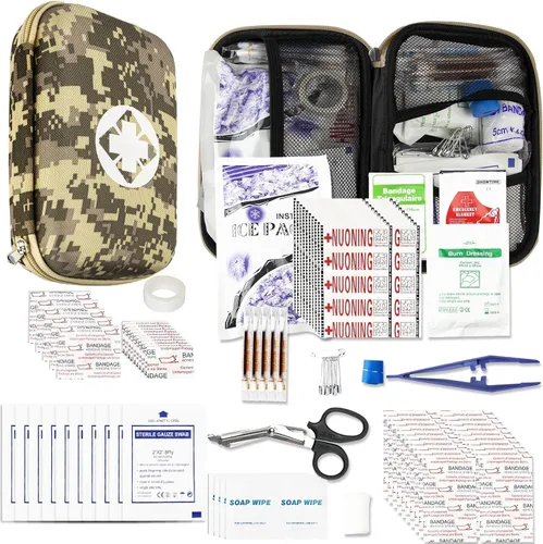 Miniatura 13 de Kit de Primeros Auxilios de Supervivencia para Coche-Hogar Kit de Emergencia - Morado 273 Piezas Equipo Suministros de Viaje Set de Primeros