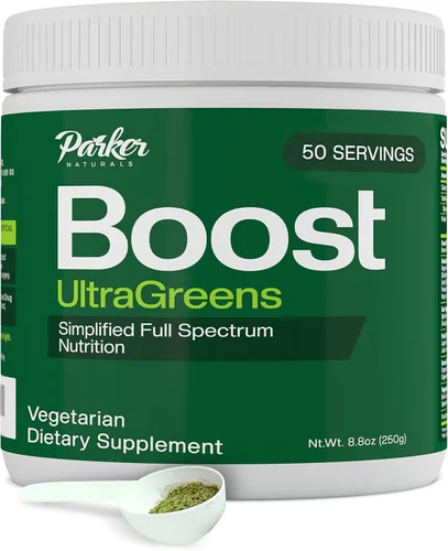 Boost UltraGreens Super Greens Powder - Espirulina orgánica, pastos y antioxidantes | Superalimento premium para energía diaria | Desintoxicación y