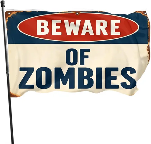 IBILIU Bandera divertida con cita de 3 x 5 pies para exteriores, diseño retro vintage de Halloween, broma de humor de terror, banderas de jardín,