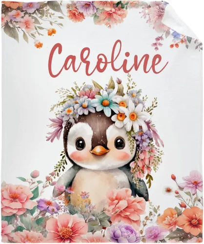Miniatura 16 de Manta personalizada para bebé, manta de gato con nombre, manta personalizada de franela suave para bebés, regalo de cumpleaños, 30 x 40 pulgadas