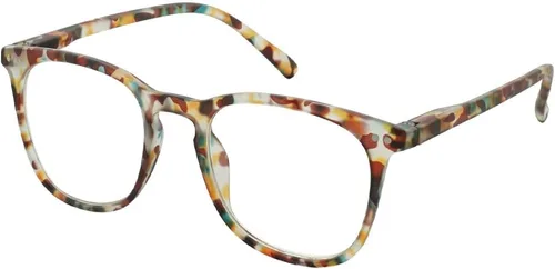 JiSoo Gafas de lectura para mujer 1.0 con estilo de diseñador 1.0, lentes de lectura para mujer 1.0+ con bisagra de resorte, multicolor
