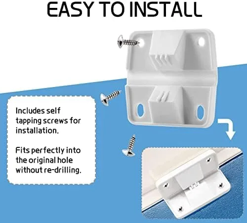 Miniatura 4 de Bisagras de repuesto para refrigeradores, 6 bisagras de repuesto, 24 tornillos, compatibles con Coleman Coolers 5253 6262 6270 reemplazo de bisagras