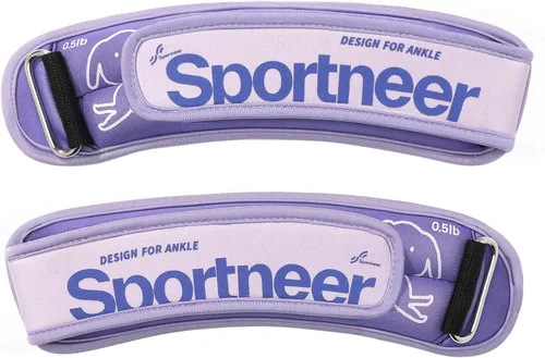 Miniatura 15 de Sportneer Pesas de tobillo de 0.5/1/2/3/5 libras, 1 par de pesas de muñeca y pierna para mujeres, hombres, niños y niños con correas ajustables