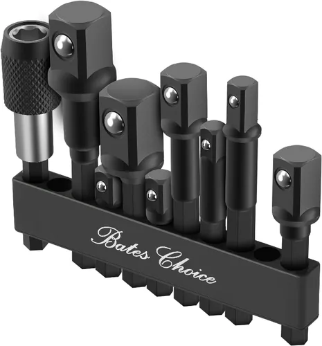 Miniatura 11 de Juego de adaptadores de enchufe de impacto Bates, 3 piezas, 1/4", 3/8" y 1/2", con soporte
