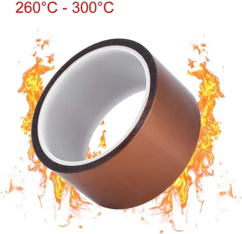 Miniatura 3 de ASHATA Cinta de alta temperatura, Richer-R de 0.002 in 250-300 cinta térmica de alto aislamiento para enmascarar, soldar, recubrimiento en polvo