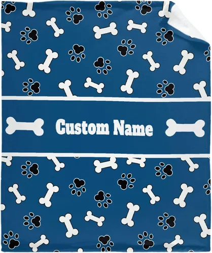Manta personalizada para perro, impresión de pata personalizada, regalo súper suave para mascotas, 30 x 40 pulgadas, tamaño pequeño y mascota