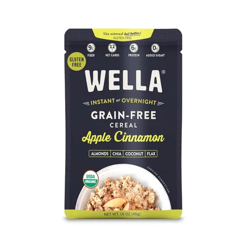 Miniatura 4 de Wella Alternativa de Avena de Cereales, Cereal Caliente para Desayuno Sin Gluten, Paleo Orgánico Sin Granos Vegano Alto en Proteínas Superalimento