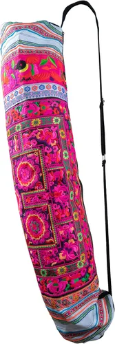 Miniatura 3 de CCcollections Bolsas de esterilla de yoga y pilates – Correa de transporte ajustable bordada, bolsa de yoga única bohemia