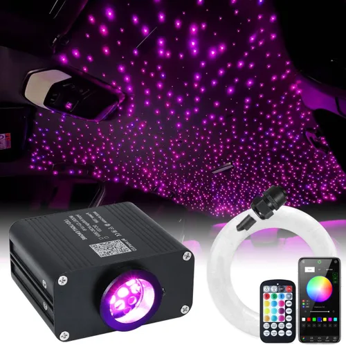 Miniatura 12 de Car Home Starlight Headliner Star - Kit de luces de techo parpadeantes y activadas por sonido, 200 unidades, 0.03 pulgadas x 9.8 pies, RGBW 16 W