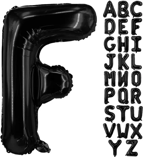 Miniatura 16 de Lovoir Globos grandes de 40 pulgadas con letras B negras de gran tamaño, globo de helio de aluminio de Mylar para decoración de fiesta de Letra B