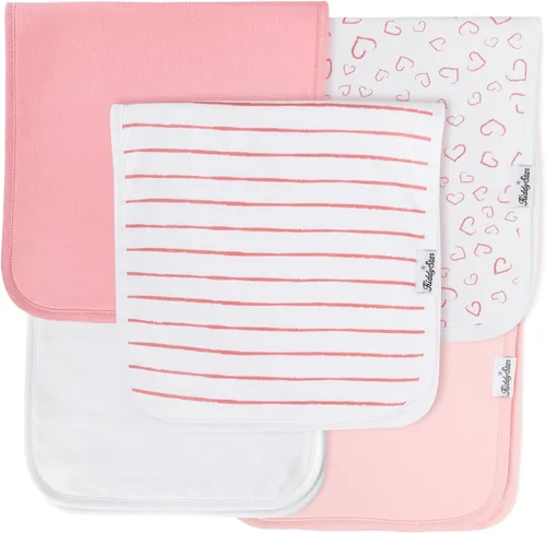 Miniatura 19 de KiddyStar Paquete de 5 paños de algodón orgánico para eructos, grandes, ultrasuaves de 3 capas para eructos, hombros y manos, altamente absorbentes