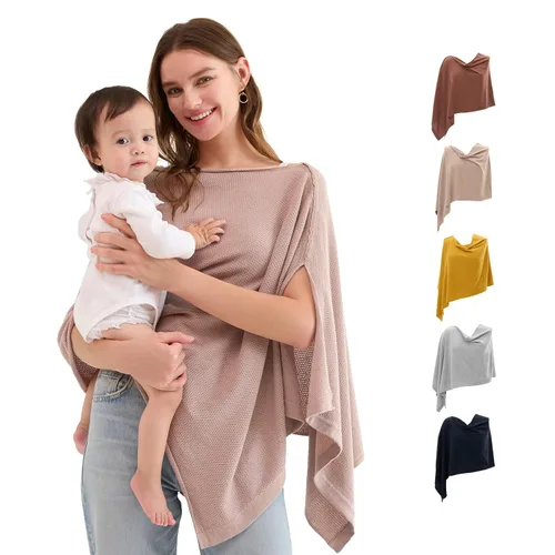 Momcozy Funda de lactancia para lactancia, poncho suave de privacidad, chal de lactancia multiusos, fundas portátiles para lactancia materna para