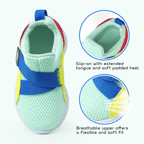 Miniatura 5 de SKYWHEEL Zapatos deportivos para niños y niñas, sin cordones, anchos, informales, para caminar, correr, para niños pequeños