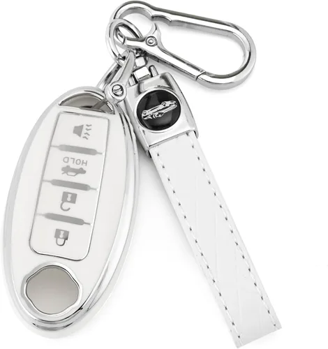 Miniatura 10 de Joilery Funda para llavero para Nissan Rogue Altima Accesorios, Compatible con llave de 4 botones, Carcasa protectora de TPU para Sentra, Murano