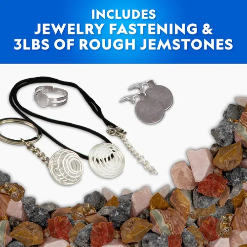 Miniatura 3 de Kit de recarga para pulidor de rocas National Geographic – Suministros para pulido de rocas que incluyen grano para pulidor de rocas y recarga