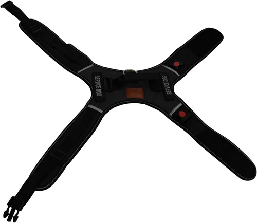 Miniatura 5 de ALBCORP Arnés reflectante para perro de servicio, arnés sin tirones con asa y cómodo acolchado de malla, disponible en tamaños XS-XL, con 2 parches