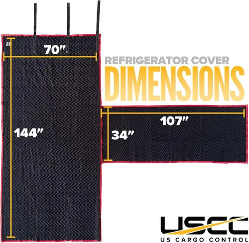 Miniatura 2 de US Cargo Control Funda acolchada para refrigerador de 70 x 38 pulgadas, fundas acolchadas para refrigerador con correas de , almohadillas acolchadas