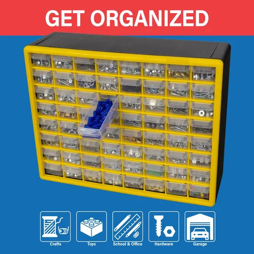 Miniatura 4 de Akro-Mils 10164 - Gabinete de almacenamiento de 64 cajones de plástico para organización de garaje, organizador de cuentas, almacenamiento