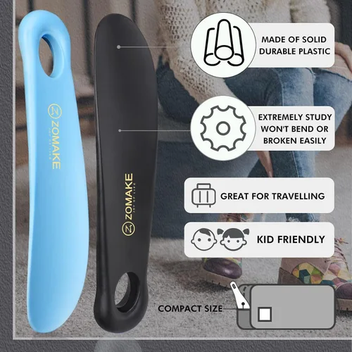 Miniatura 5 de ZOMAKE Bocina de plástico para zapatos, bocinas de viaje para hombres, mujeres, personas mayores y niños - Cuchara para zapatos - Ayudante