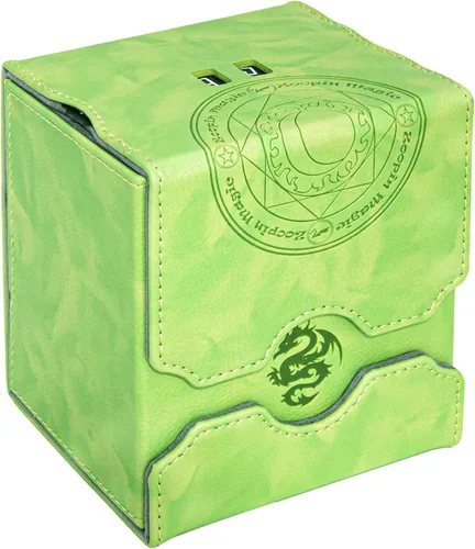 Miniatura 11 de Zoopin - Caja de cuero con contador de vida giratorio integrado, color amarillo para MTG, Yugioh, Pokeman, TES Legacy, Munchkins CCG Decks y también