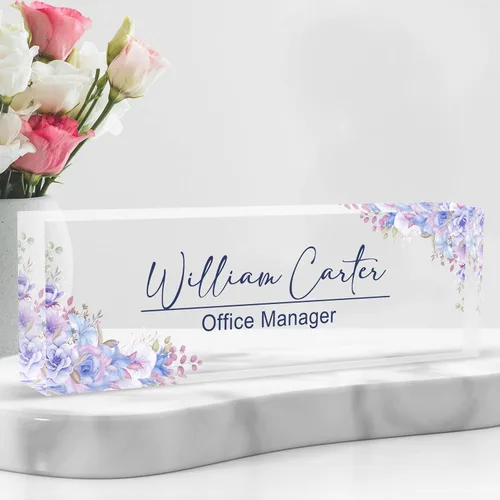 Miniatura 12 de Placa de nombre personalizada para escritorio, placa de nombre de escritorio de acrílico personalizada, regalos de agradecimiento a los empleados