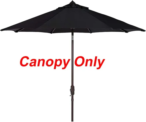 Miniatura 4 de Toldo de repuesto para sombrilla de patio de 9 pies con 8 varillas, toldo ventilado, resistente a la decoloración, UPF 50+ excelente protección solar