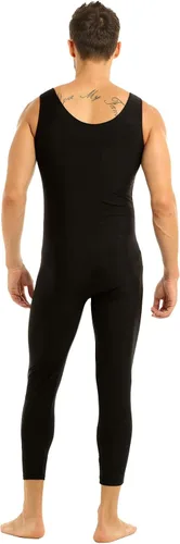 Miniatura 6 de renvena Body de licra sin mangas para hombre de cuerpo completo ajustado traje de baile